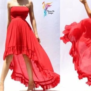 Hi-low Boutique Strapless Dress